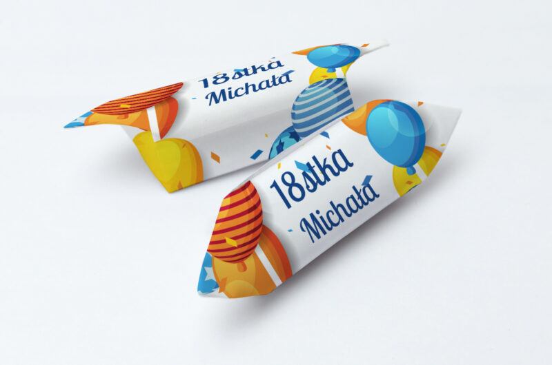 Krówki na urodziny Balony wzór 27- 1kg słodkości! Krówki cukierki wimpreze.pl 2