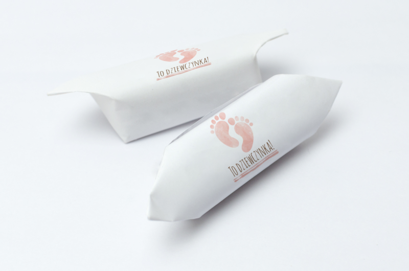 Cukierki Krówki na Baby Shower Różowe stópki wzór 3- 1kg słodkości! Krówki cukierki wimpreze.pl 2
