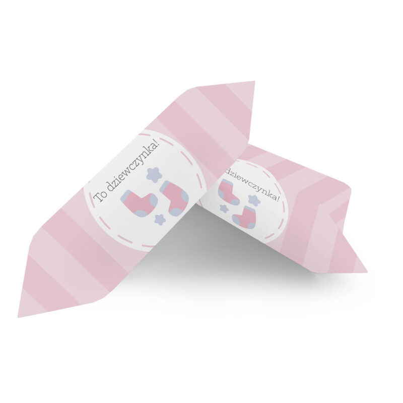 Cukierki Krówki na Baby Shower w różowe paski wzór 8- 1kg słodkości! Krówki cukierki wimpreze.pl 6