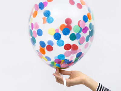 Balony z konfetti przeźroczyste giga — 5szt — Balony i akcesoria wimpreze.pl 2