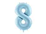 Balon foliowy cyfra 8 urodziny pastel blue – 86cm Balony cyfry wimpreze.pl 5