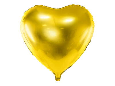 Balon foliowy serce złote – 45cm Balony foliowe wimpreze.pl