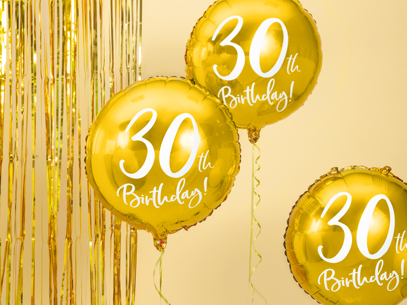 Balon Urodzinowy 30th Birthday Balony i akcesoria wimpreze.pl 6