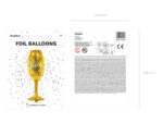 Balon foliowy na hel 81cm kieliszek szampana złoty Balony kształty wimpreze.pl 9