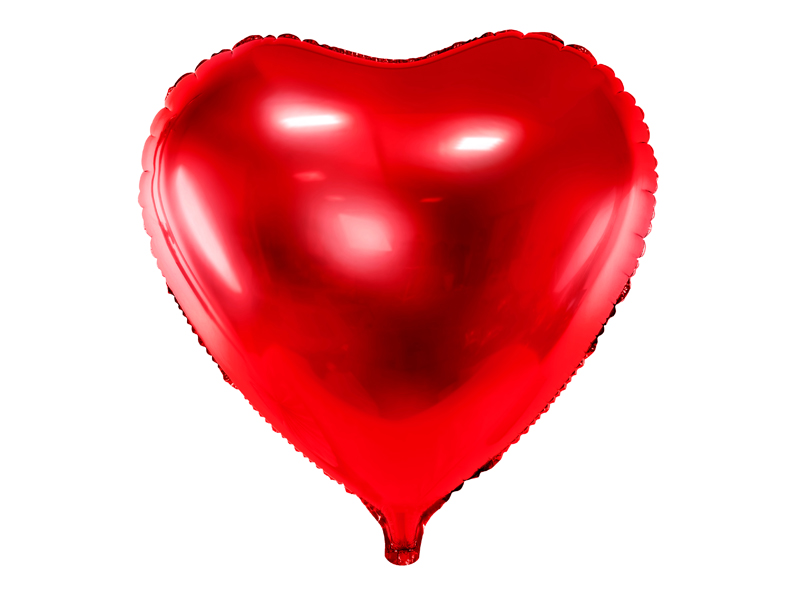 Balon foliowy serce metaliczne czerwone 18” Balony na walentynki wimpreze.pl 2