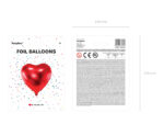 Balon foliowy serce metaliczne czerwone 18” Balony na walentynki wimpreze.pl 11
