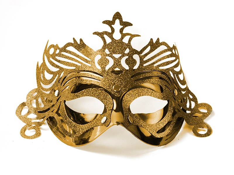 Maska wenecka z ornamentem złota mas2-019 Dekoracje na wieczór panieński wimpreze.pl 2