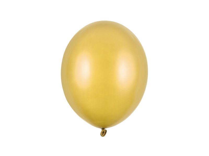 Balony lateksowe 27 cm metaliczne złoto 100szt Balony gładkie wimpreze.pl 2
