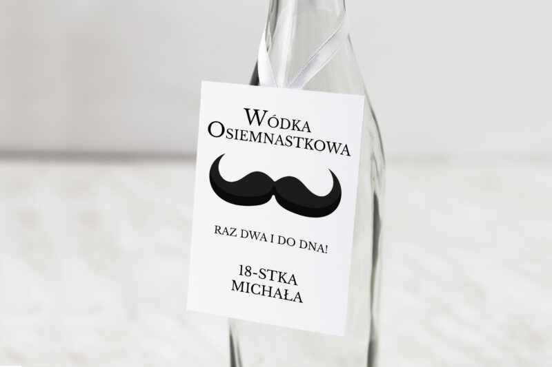 Zawieszka na alkohol wzór Gentleman Urodziny wimpreze.pl 2