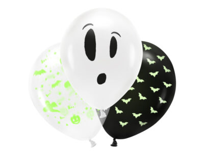 Balony uv 27cm, boo!, mix – na halloween! Balony i akcesoria wimpreze.pl