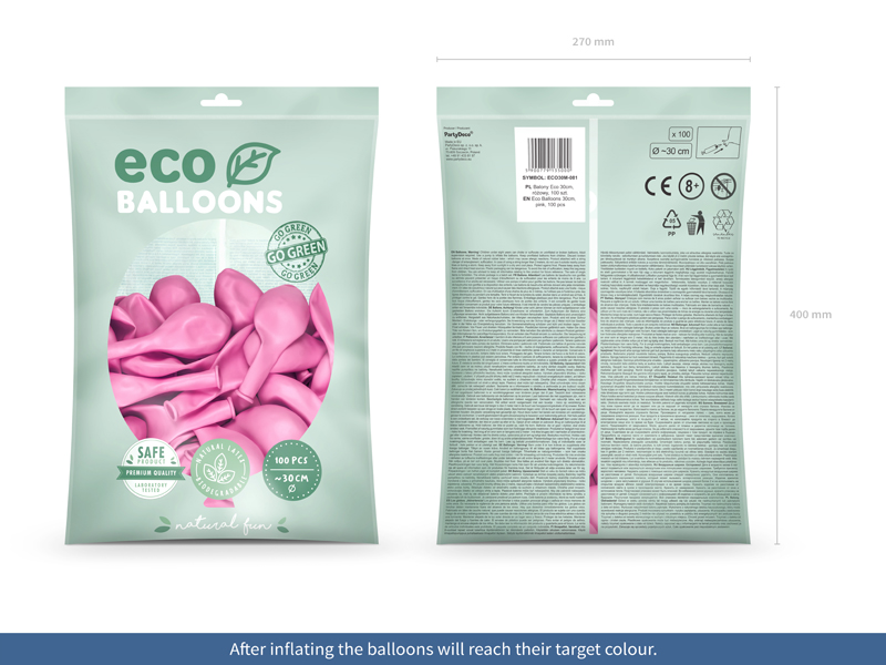 Balony eco 30cm metalizowane, różowy – na halloween! Balony ECO wimpreze.pl 3