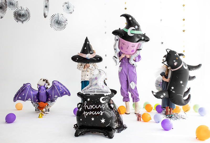 Balon foliowy kapelusz czarownicy, 66,5×57,5 cm, mix – na halloween! Balony foliowe wimpreze.pl 6