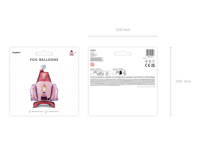 Balon foliowy nawiedzony dom, 89,5×116,5 cm, mix – na halloween! Balony foliowe wimpreze.pl 6