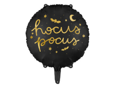 Balon foliowy hocus pocus, 45 cm, czarny – na halloween! Balony foliowe wimpreze.pl