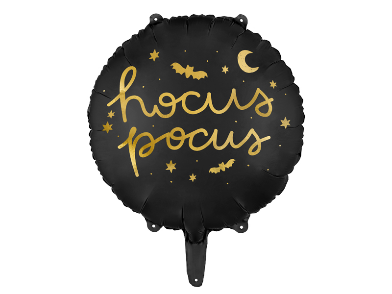 Balon foliowy hocus pocus, 45 cm, czarny – na halloween! Balony foliowe wimpreze.pl 2