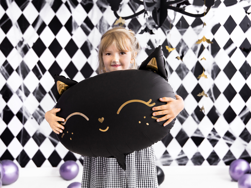 Balon foliowy na halloween – Kotek, 48x36cm, czarny Balony foliowe wimpreze.pl 3