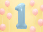 Balon foliowy Cyfra 1, 86cm, jasny niebieski – osiemnastka – na 18 urodziny – lub roczek Balony cyfry wimpreze.pl 5
