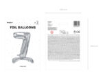 Stojący balon foliowy Cyfra ”7”, 70cm, srebrny Balony cyfry wimpreze.pl 7