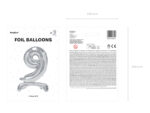 Stojący balon foliowy Cyfra ”9”, 70cm, srebrny Balony cyfry wimpreze.pl 7