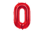 Balon foliowy Cyfra ”0”, 86cm, czerwony Balony cyfry wimpreze.pl 7