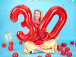 Balon foliowy Cyfra ”0”, 86cm, czerwony Balony cyfry wimpreze.pl 9