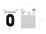Balon foliowy Cyfra ”0”, 86cm, czarny Balony cyfry wimpreze.pl 9