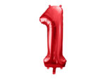 Balon foliowy Cyfra ”1”, 86cm, czerwony Balony cyfry wimpreze.pl 7