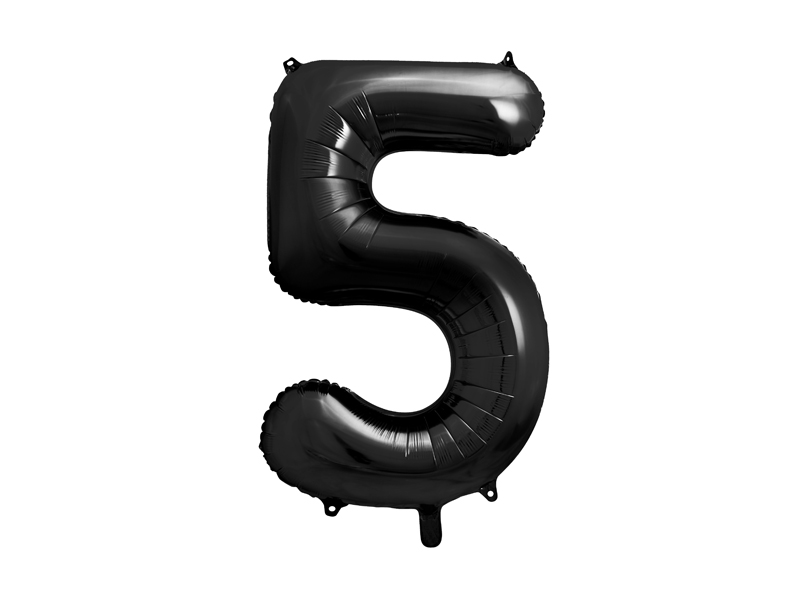 Balon foliowy Cyfra ”5”, 86cm, czarny Balony cyfry wimpreze.pl 2
