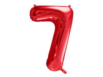 Balon foliowy Cyfra ”7”, 86cm, czerwony Balony cyfry wimpreze.pl