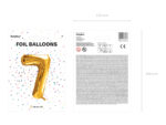 Balon foliowy Cyfra ”7”, 86cm, złoty Balony cyfry wimpreze.pl 7