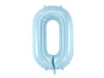 Balon foliowy Cyfra ”0”, 86cm, jasny niebieski Balony cyfry wimpreze.pl 5