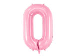 Balon foliowy Cyfra ”0”, 86cm, różowy Balony cyfry wimpreze.pl 10