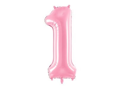 Balon foliowy Cyfra ”1”, 86cm, różowy Balony cyfry wimpreze.pl