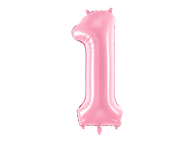 Balon foliowy Cyfra ”1”, 86cm, różowy Balony cyfry wimpreze.pl 2