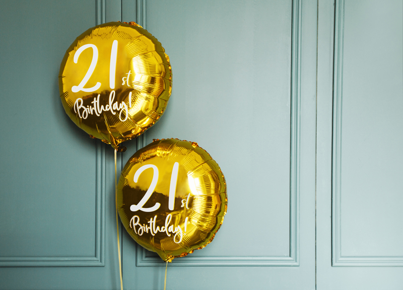 Balon Urodzinowy 21th Birthday Balony i akcesoria wimpreze.pl 3
