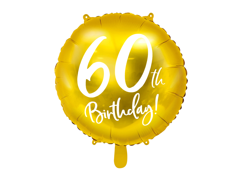 Balon Urodzinowy 60th Birthday Balony i akcesoria wimpreze.pl 2