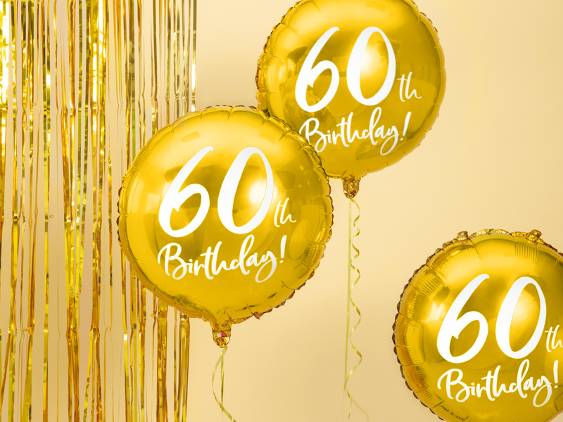 Balon Urodzinowy 60th Birthday Balony i akcesoria wimpreze.pl 3