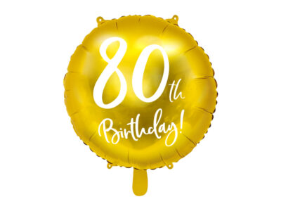 Balon Urodzinowy 80th Birthday Balony i akcesoria wimpreze.pl