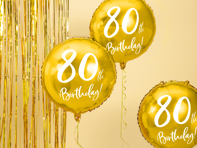 Balon Urodzinowy 80th Birthday Balony i akcesoria wimpreze.pl 3