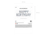 Balon foliowy Happy Birthday, 340x35cm, srebny – na urodziny! Balony i akcesoria wimpreze.pl 7