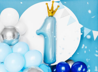 Balon foliowy Cyfra ”1”, 37×100 cm, błękit Balony cyfry wimpreze.pl 2