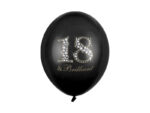 Balony 30cm, 18 & Brilliant, Pastel Black – 6 szt. Balony na 18 urodziny wimpreze.pl 5
