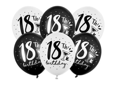 Balony 30cm, 18th! birthday, mix Balony na 18 urodziny wimpreze.pl