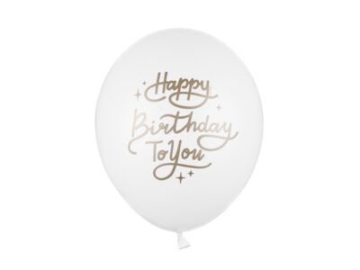 Balony Happy Birthday To You Białe 30cm –  50szt. Balony i akcesoria wimpreze.pl