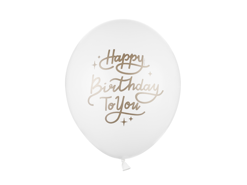 Balony Happy Birthday To You Białe 30cm –  50szt. Balony i akcesoria wimpreze.pl 2