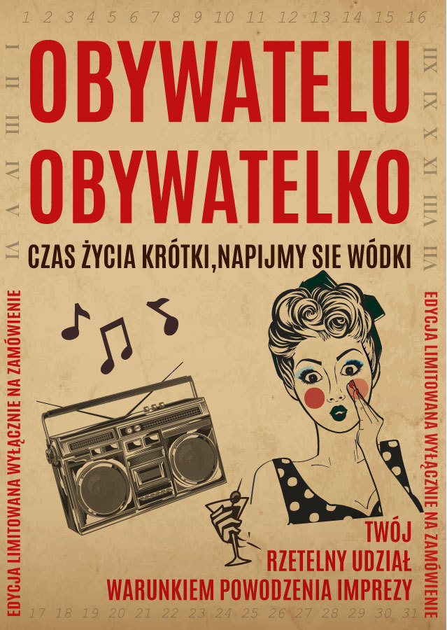 Etykieta na alkohol typu Obywatel Urodziny wimpreze.pl 3