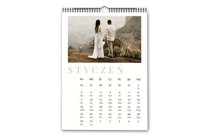 Kalendarz z Twoimi zdjęciami ścienny – wzór 11 Fotokalendarz - prezent na dzień kobiet wimpreze.pl 2