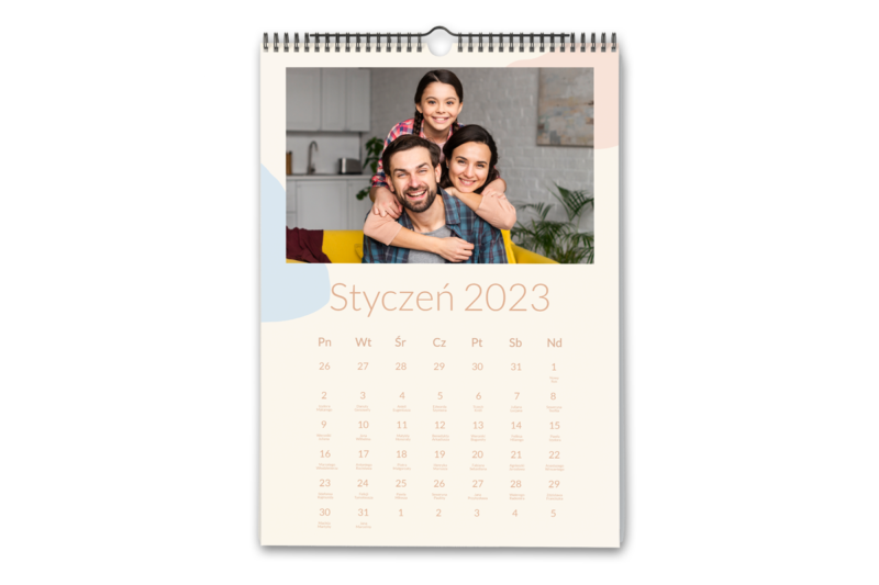 Kalendarz z Twoimi zdjęciami ścienny – wzór 1 Fotokalendarz - prezent na dzień kobiet wimpreze.pl 6