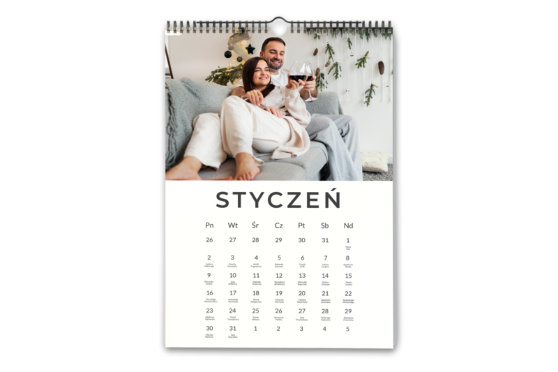 Kalendarz z Twoimi zdjęciami ścienny – wzór 7 Fotokalendarz - prezent na dzień kobiet wimpreze.pl 2